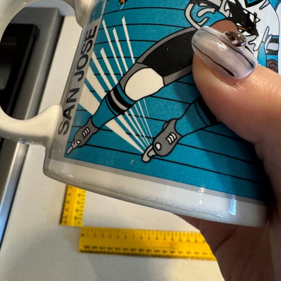 vintage san jose sharks ceramic mug made in korea - Picture 9 of 14